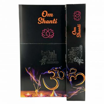 Tribal Soul Om Shanti Incense Sticks, 15gm x 12 boxes